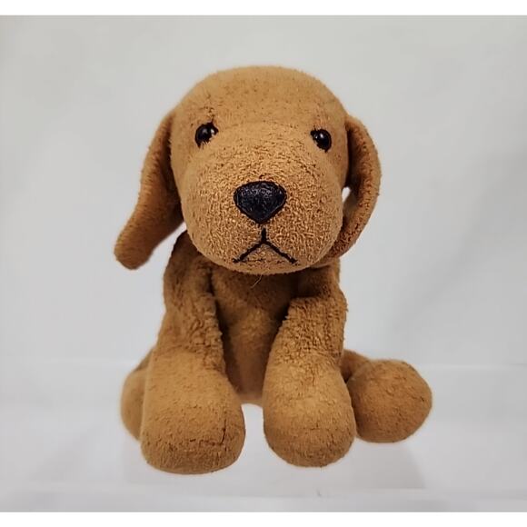 Russ Other - Russ Playful Pups Brown Plush Chamois Fabric 5" Small Stuffed Puppy Retired